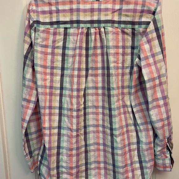 Talbots madras button down shirt. Size medium - Picture 4 of 5